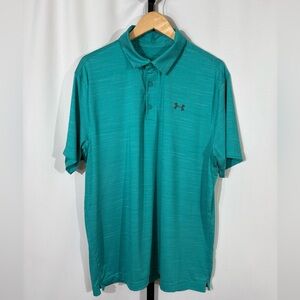 Under Armour Men’s Loose Heat Gear Golf Polo Shirt Size XL- Turquoise